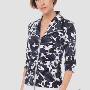 GORGEOUS JOSEPH RIBKOFF FLORAL DOUBLE ZIP JACKET SIZE 8
